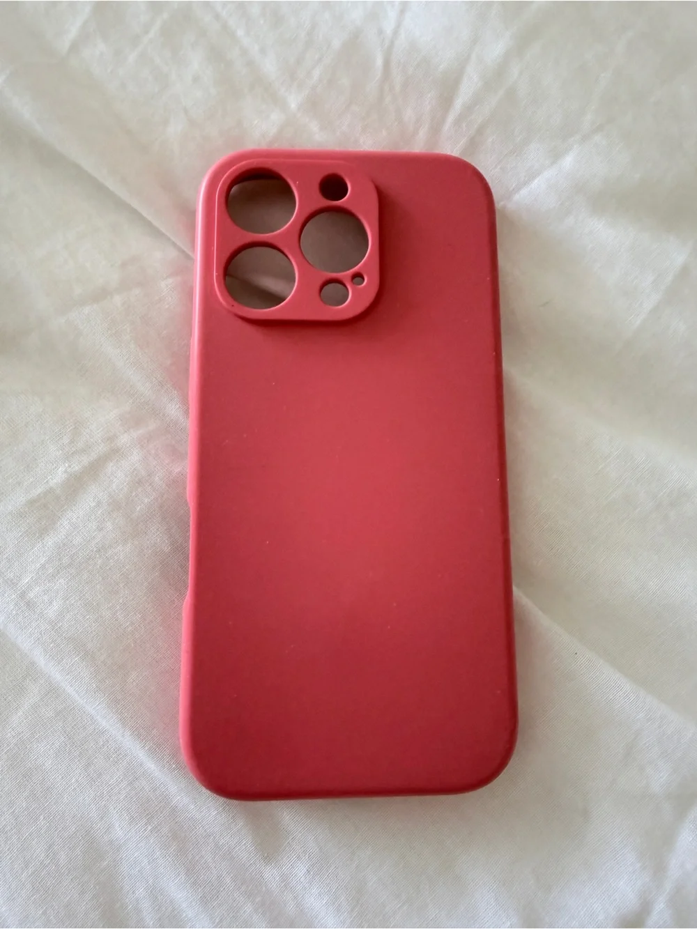 Red Silicone Phone Case for iPhone - 16 Pro Case Lightweight Protective Cover